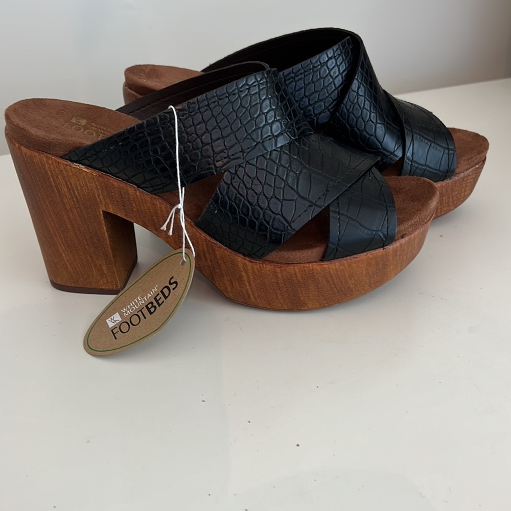 New Footbed wooden heel slide MC - Picture 2 of 6